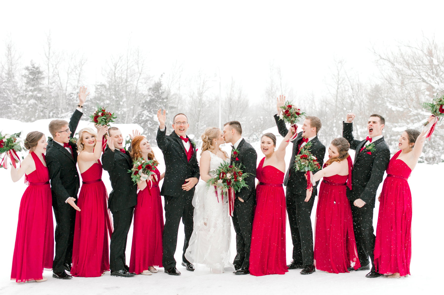 Winter Wedding Castle Farms Michigan Kelsie Mae Photography