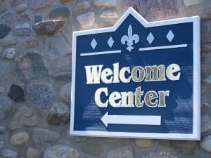 Welcome Center sign