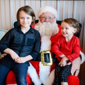Brianna's daughters with Santa