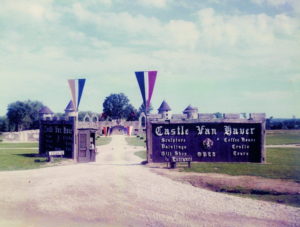 Castle VanHaver Entrance with Flags
