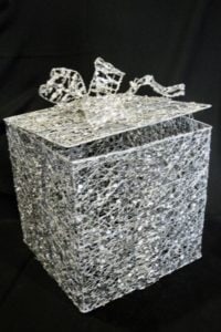 Card Box- Silver Sequin