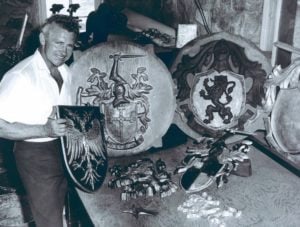 John VanHaver with Heraldic Arms