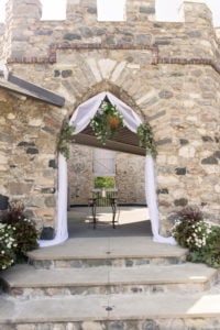 Regal wedding arch