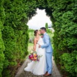 Happy Newlyweds Castle Farms Weddings with Pops of Color