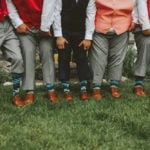 Pop of Color Groomsmen Socks Castle Farms Wedding