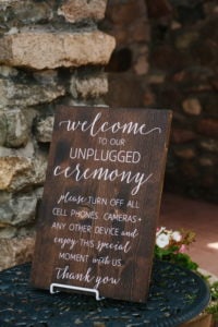 Unplugged Wedding Sign Matt and Ashley Photography