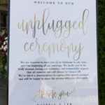 Unplugged Wedding Sign Northern Art Photography