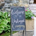 Unplugged Wedding Sign Castle Farms Paxton Photography