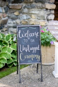 Unplugged Wedding Sign Castle Farms Paxton Photography