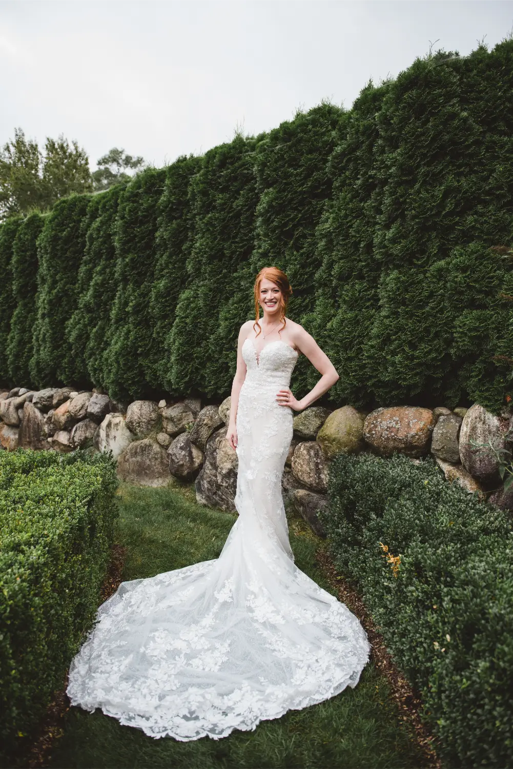 White Wedding Dress at Castle Farms