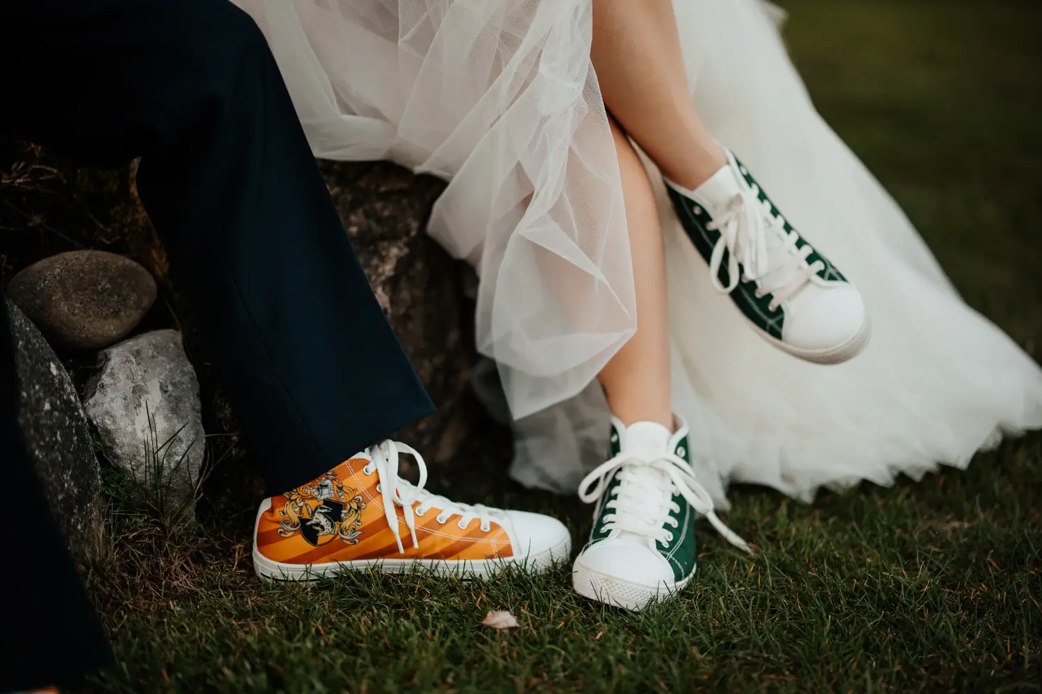 His and hers wedding shoes