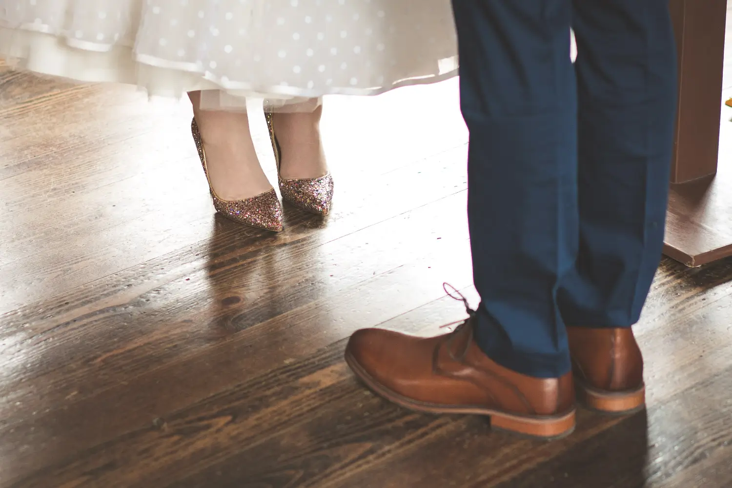 Dancing in wedding shoes