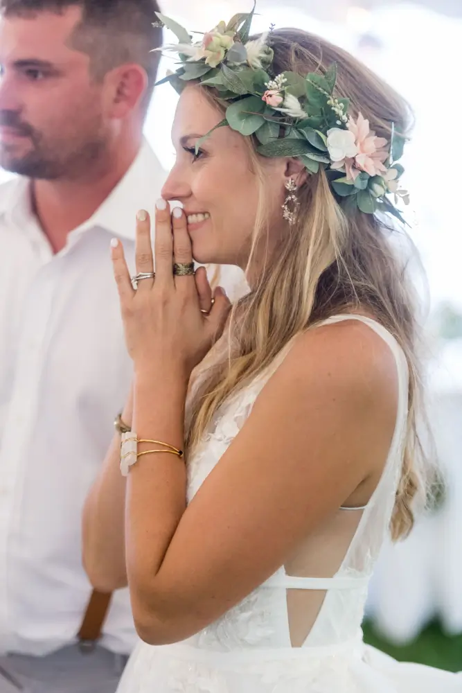 1970’s Style Wedding Dress at Castle Farms Wedding