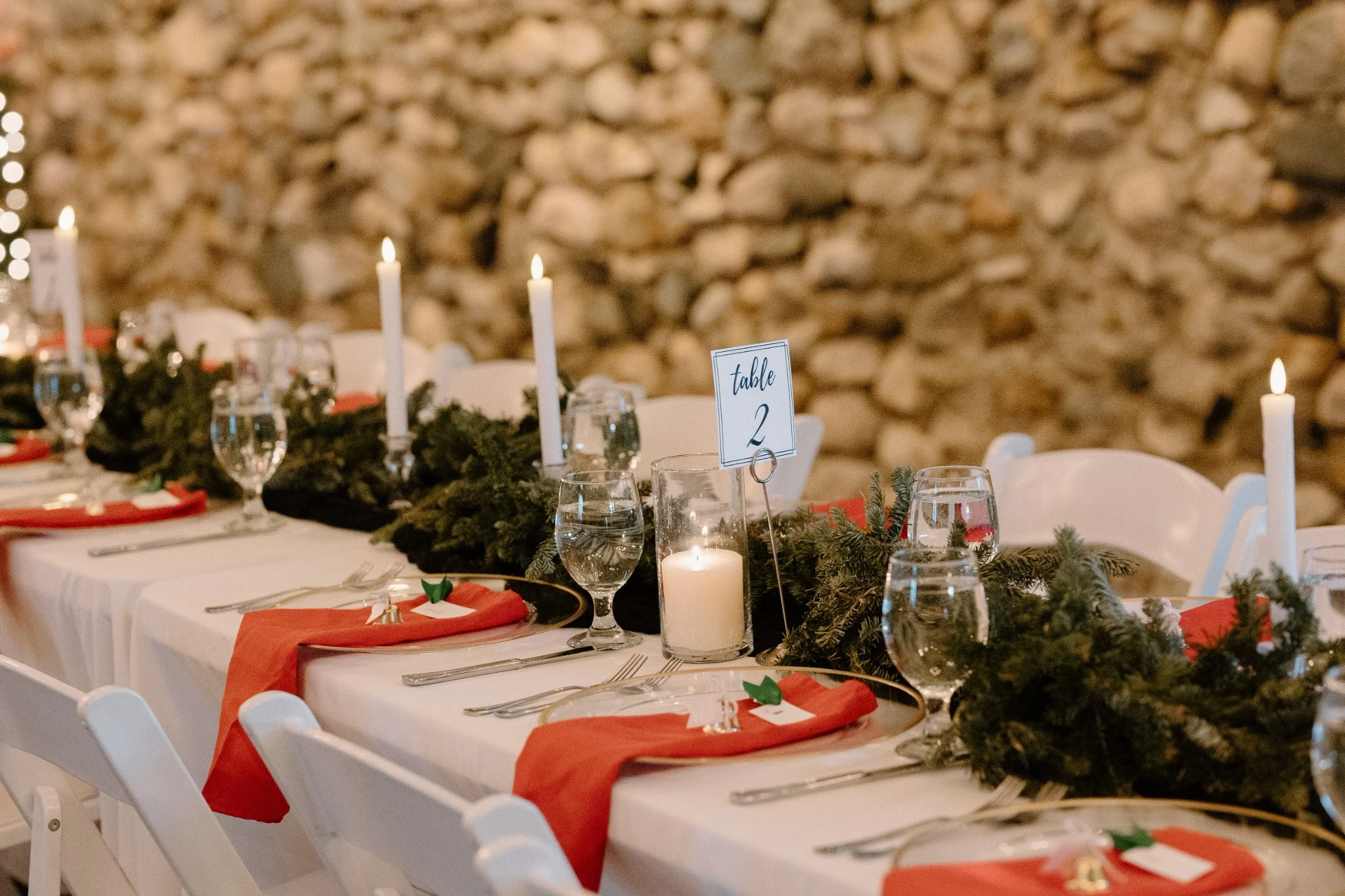 Seasonal Wedding Colors Table Decor