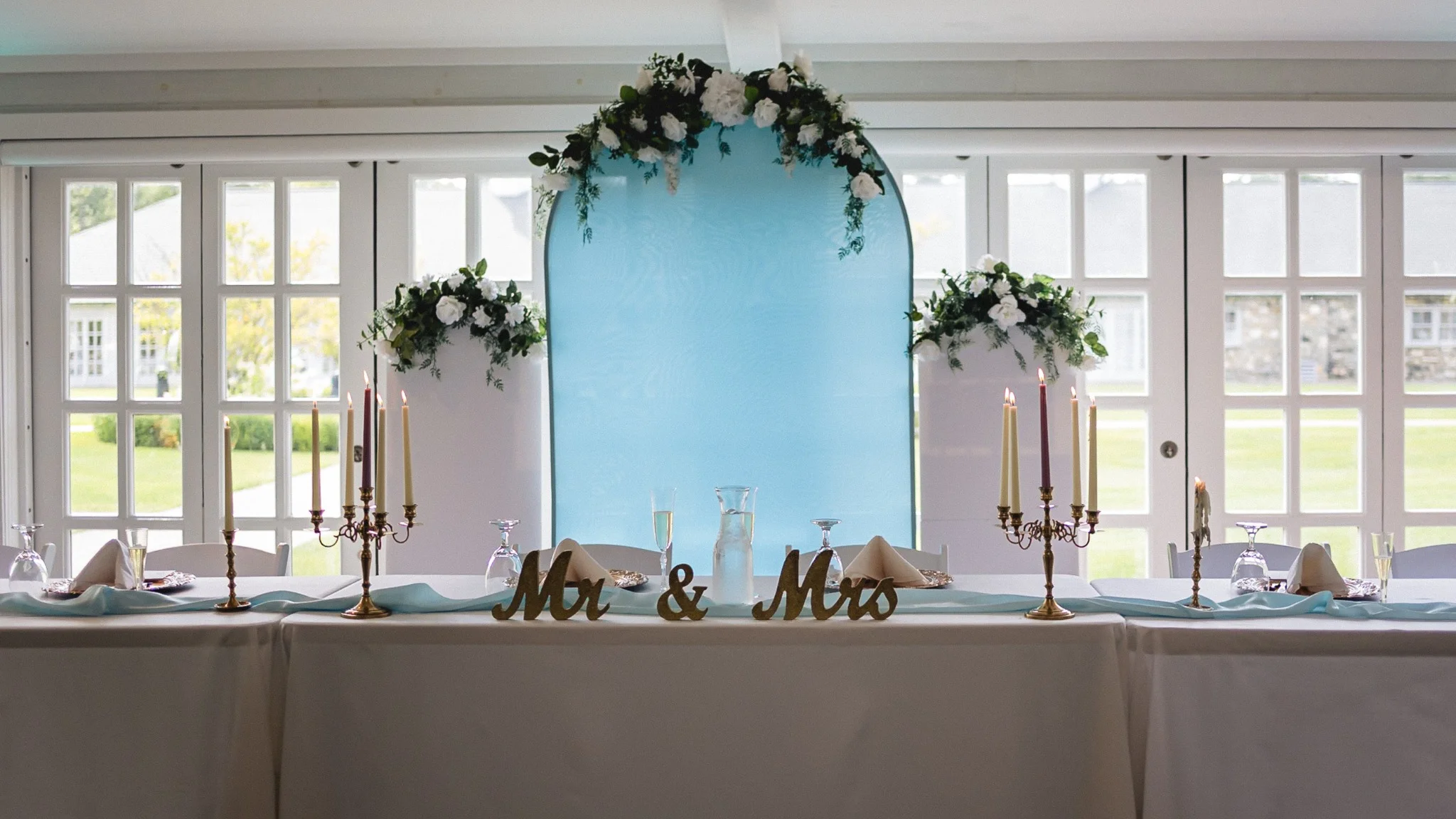 Seasonal Wedding Colors Head Table