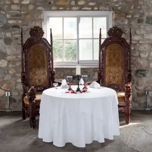 Throne Chairs — Mahogany & Gold