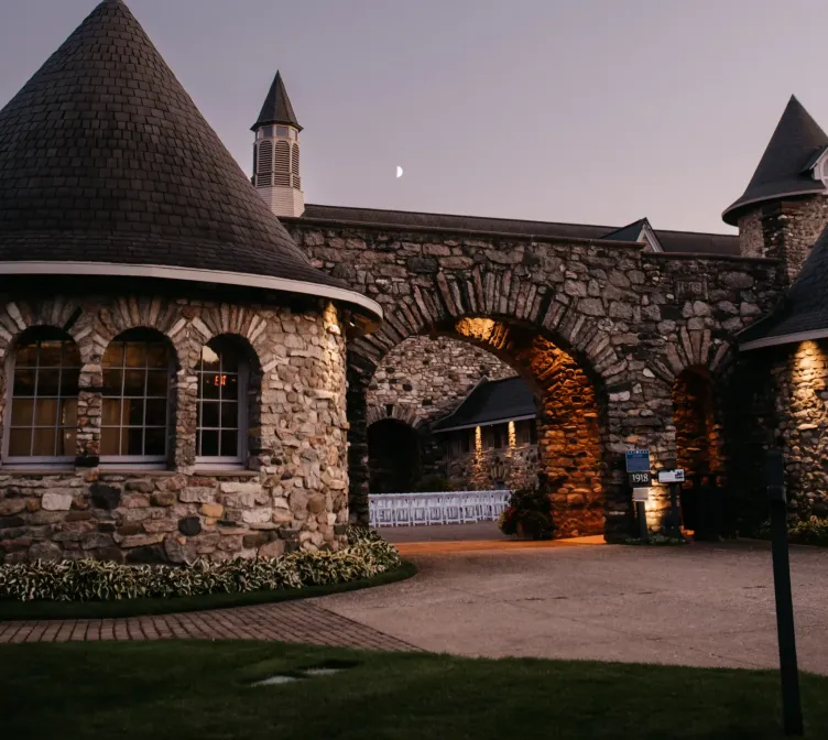 Courtyard with moon at Castle Farms